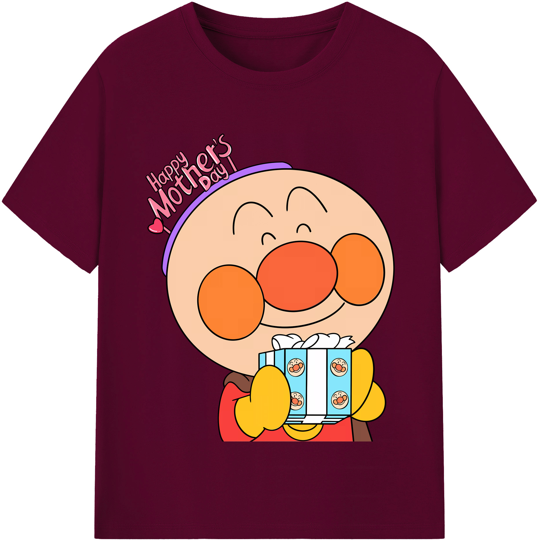 （画像用） アンパンマン Anpanman レディースカジュアルプリントTシャツ（綿100％）